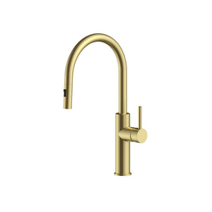 LINSOL HALO PULL OUT SINK MIXER 426MM BRUSHED BRASS