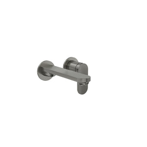 LINSOL CAPO 2-PLATE WALL BASIN / BATH MIXER 188MM GUN METAL