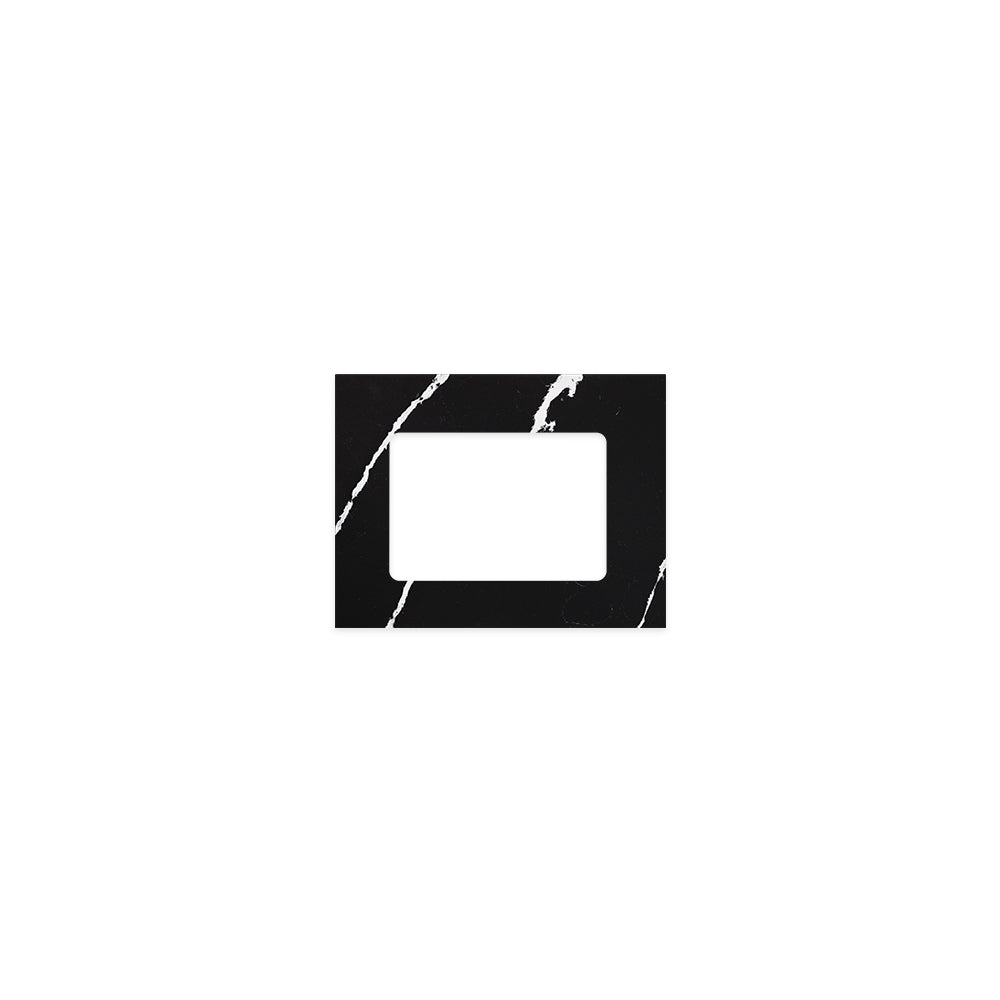 FIENZA NERO VENA SILICA FREE RECTANGULAR STONE BENCHTOP WITH SINGLE UNDERMOUNT BASIN HOLE (AVAILABLE IN 600MM, 750MM, 900MM, 1200MM, 1500MM AND 1800MM)