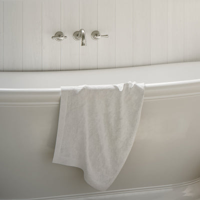 PHOENIX NOSTALGIA THREE-PIECE LEVER BASIN AND BATH SET 180MM SHEPHERDS CROOK BRUSHED NICKEL