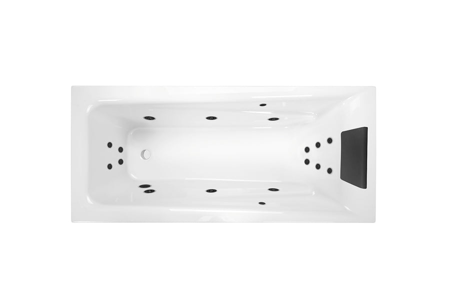 DECINA NOVARA INSET DOLCE VITA SPA BATH GLOSS WHITE (AVAILABLE IN 1653MM AND 1665MM) WITH 16-JETS