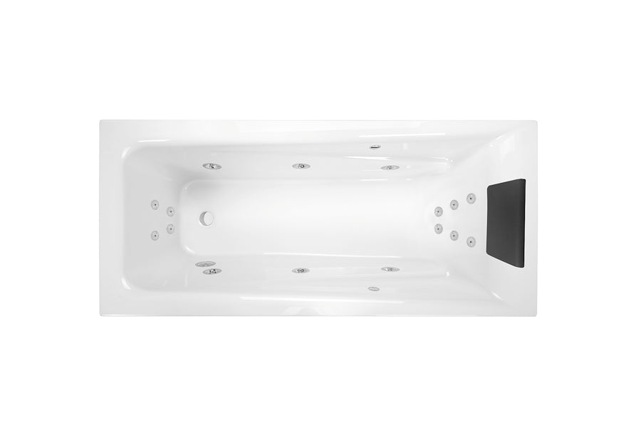 DECINA NOVARA INSET DOLCE VITA SPA BATH GLOSS WHITE (AVAILABLE IN 1653MM AND 1665MM) WITH 16-JETS