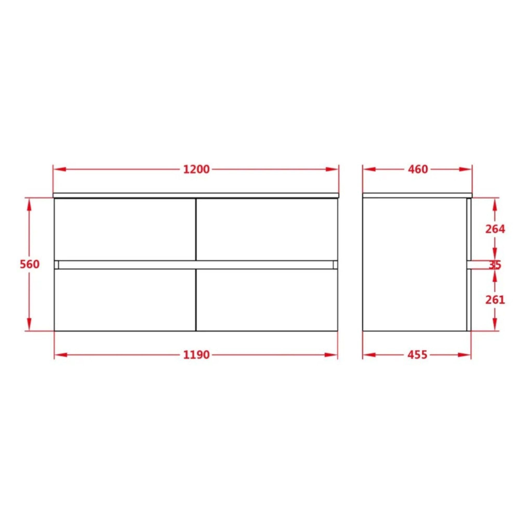 POSEIDON STELLA 1200MM WALL HUNG VANITY