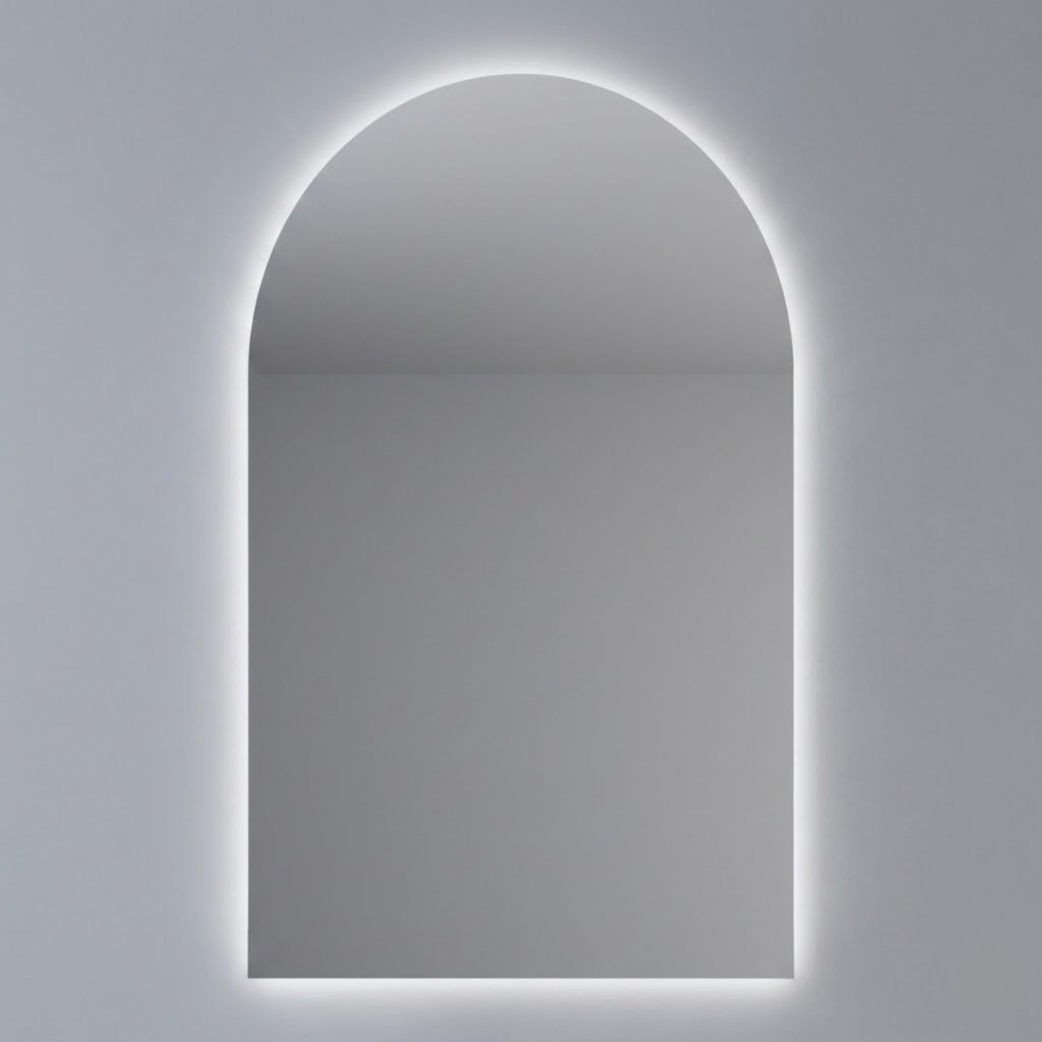 VITO OVIAN ARCHED FRAMELESS BACKLIT LED MIRROR 3 COLOUR LIGHTS 600X900MM