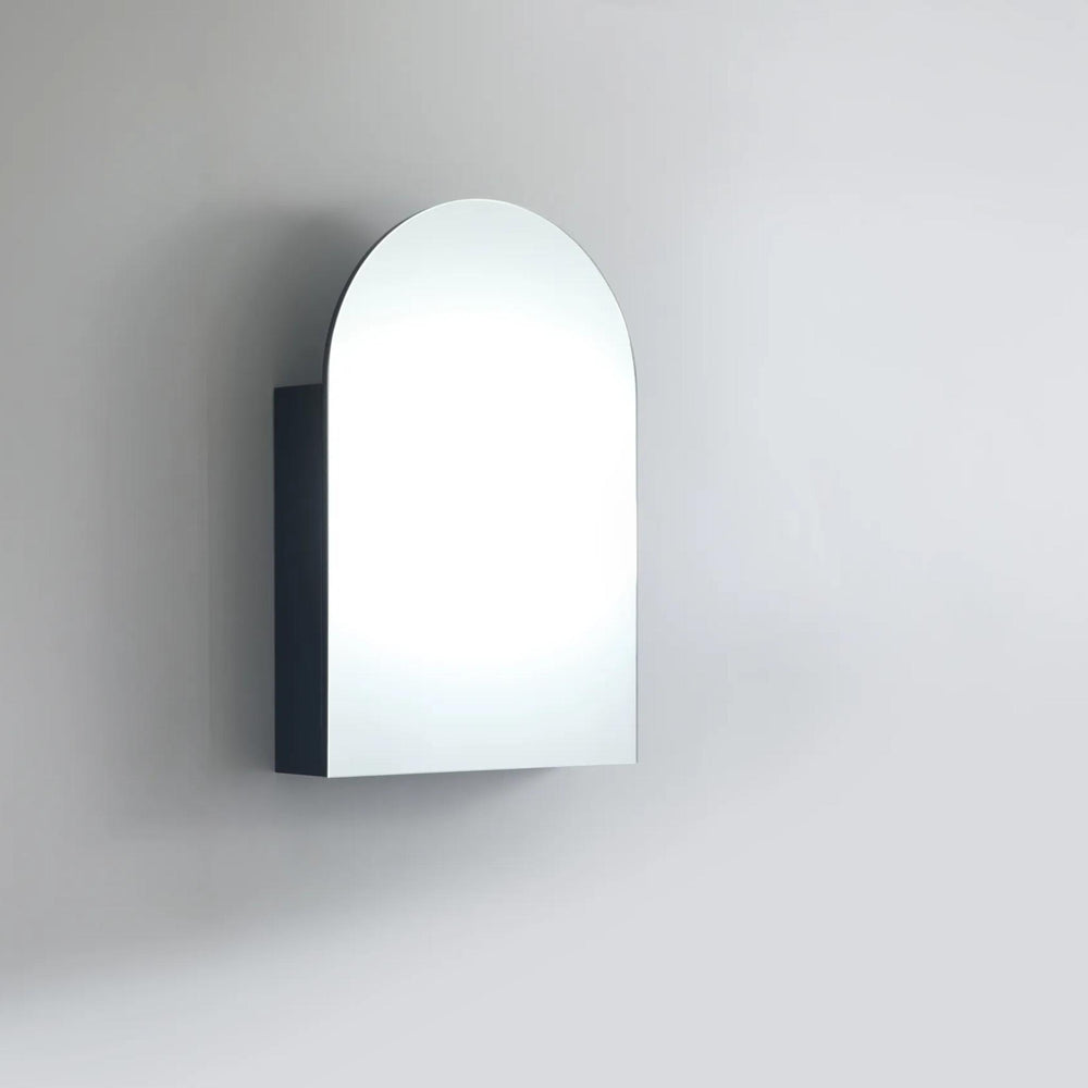 CETO OLIVIA MATTE BLACK ARCH MIRROR SHAVING CABINET 600X900MM