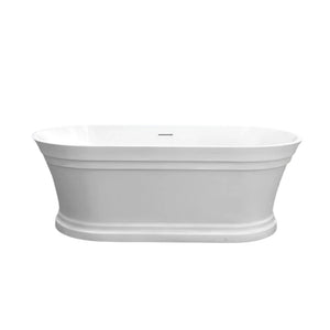 ATTICA HAMPTON FREESTANDING BATHTUB WITH OVERFLOW GLOSS WHITE 1700MM
