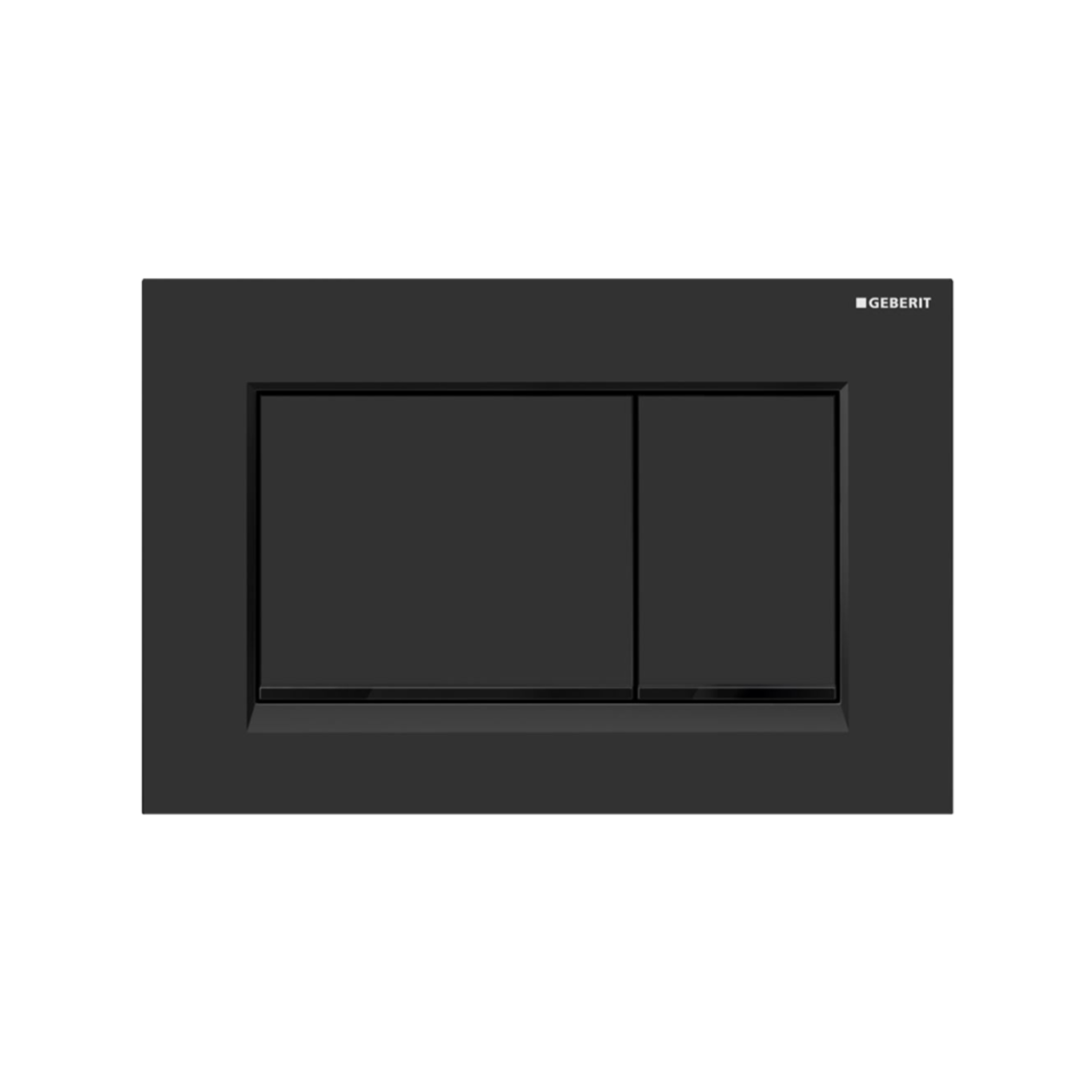OLIVERI GEBERIT CONCEALED CISTERN FLUSH PLATE WITH SQUARE BUTTONS 246MM MATTE BLACK