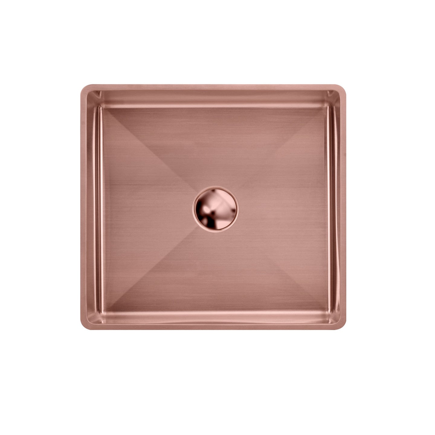 OLIVERI MILAN RECTANGULAR STAINLESS STEEL INSET BASIN COPPER 400MM