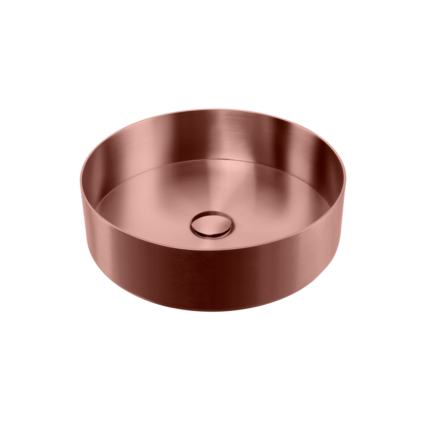 OLIVERI MILAN ROUND STAINLESS STEEL COUNTER TOP BASIN COPPER 400MM