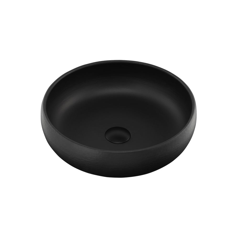 OLIVERI TERZOFOCO CURVED COUNTER TOP BASIN  MATTE BLACK 400MM