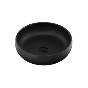 OLIVERI TERZOFOCO CURVED COUNTER TOP BASIN  MATTE BLACK 400MM