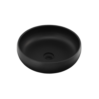 OLIVERI TERZOFOCO CURVED COUNTER TOP BASIN  MATTE BLACK 400MM