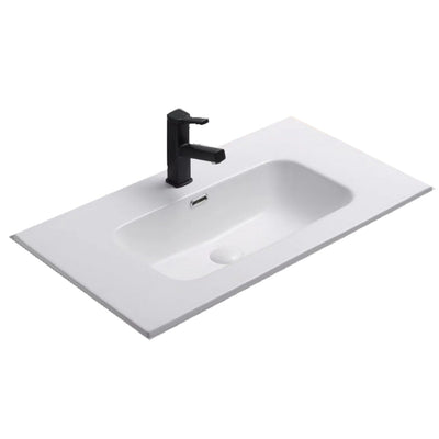 POSEDION OLIVIA MATTE WHITE SINGLE BOWL CERAMIC VANITY TOP (AVAILABLE IN 613MM, 760MM, 913MM AND 1213MM)