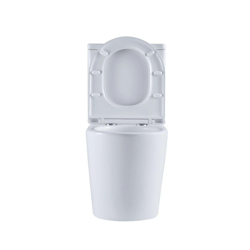 MERCIO OXFORD QUIET RIMLESS AND TORNADO FLUSH BACK TO WALL TOILET SUITE GLOSS WHITE