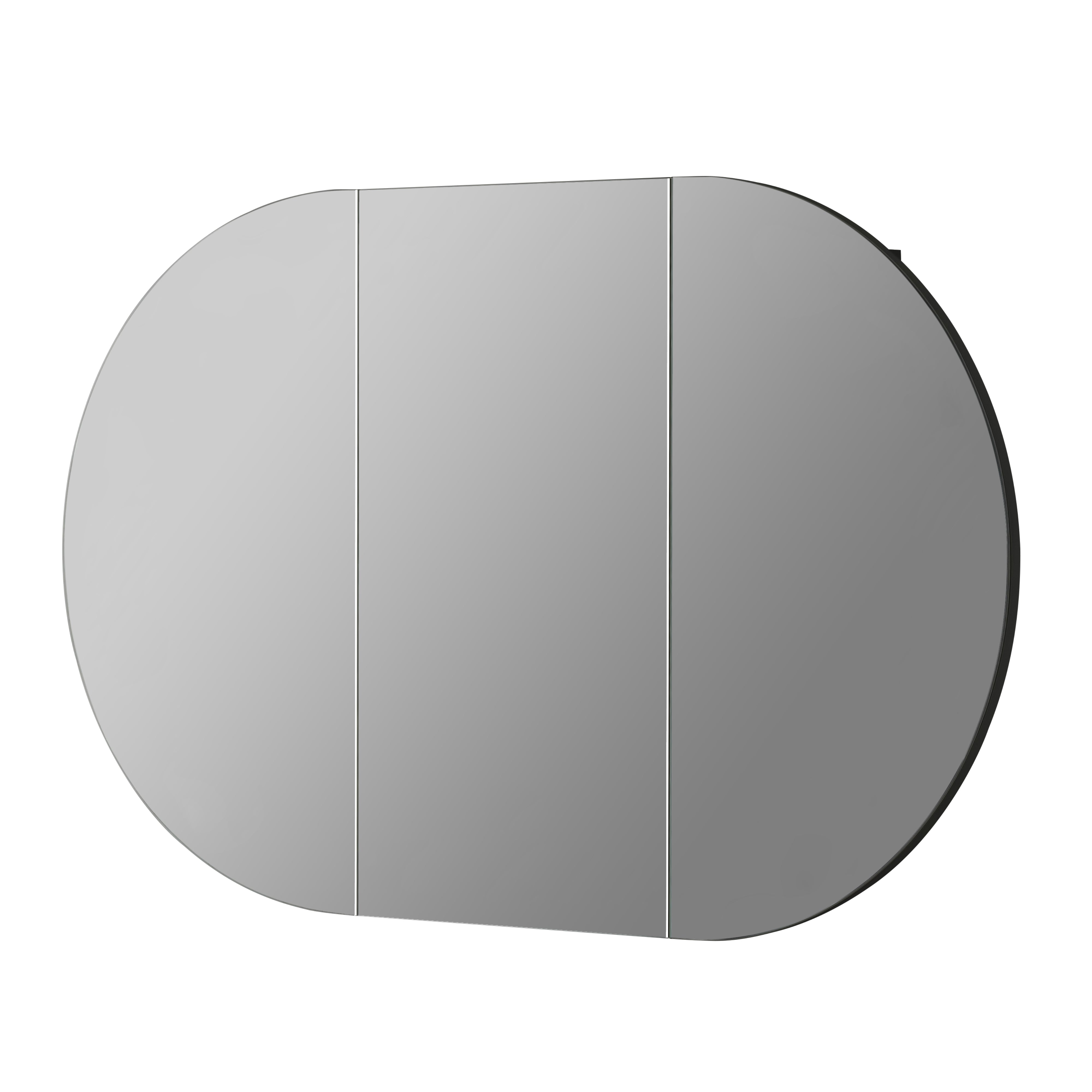 CETO OLIVIA MATTE BLACK MIRROR SHAVING CABINET 1200X750MM