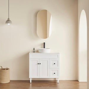 CETO OLIVIA MATTE WHITE MIRROR SHAVING CABINET 450X900MM