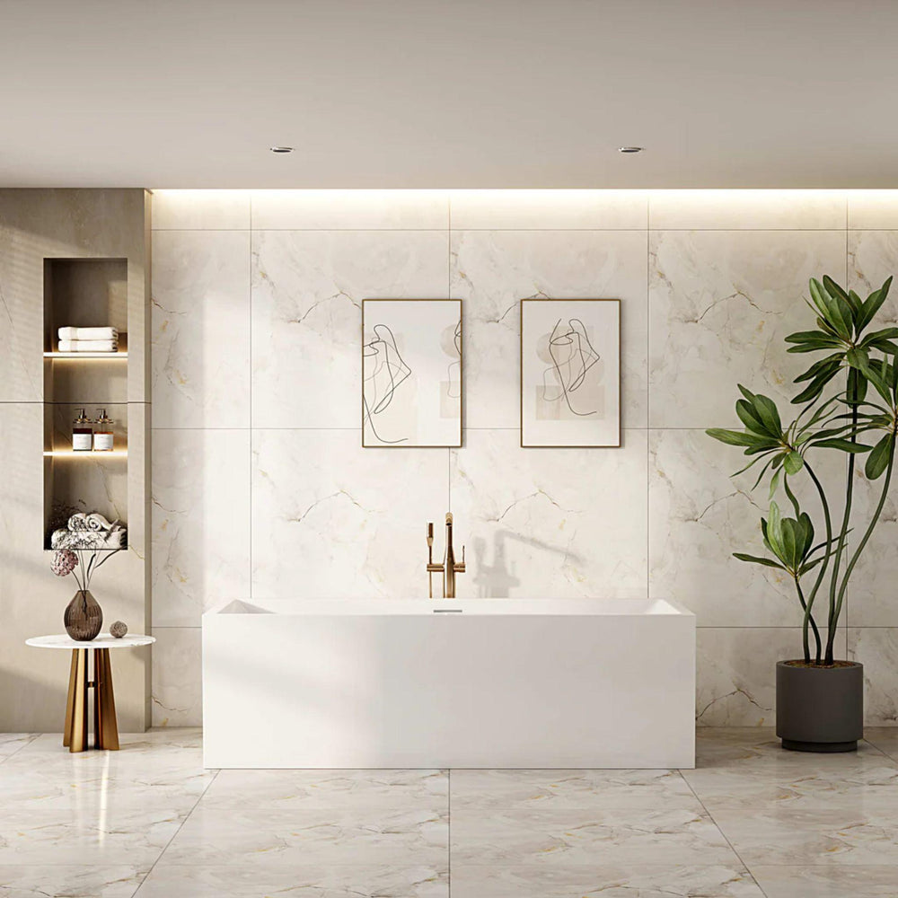 MERCIO ORTA MULTI FIT FREESTANDING BATHTUB GLOSS WHITE (AVAILABLE IN MULTIPLE SIZES)