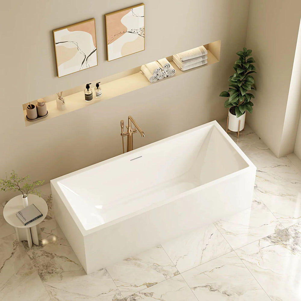 MERCIO ORTA MULTI FIT FREESTANDING BATHTUB GLOSS WHITE (AVAILABLE IN MULTIPLE SIZES)