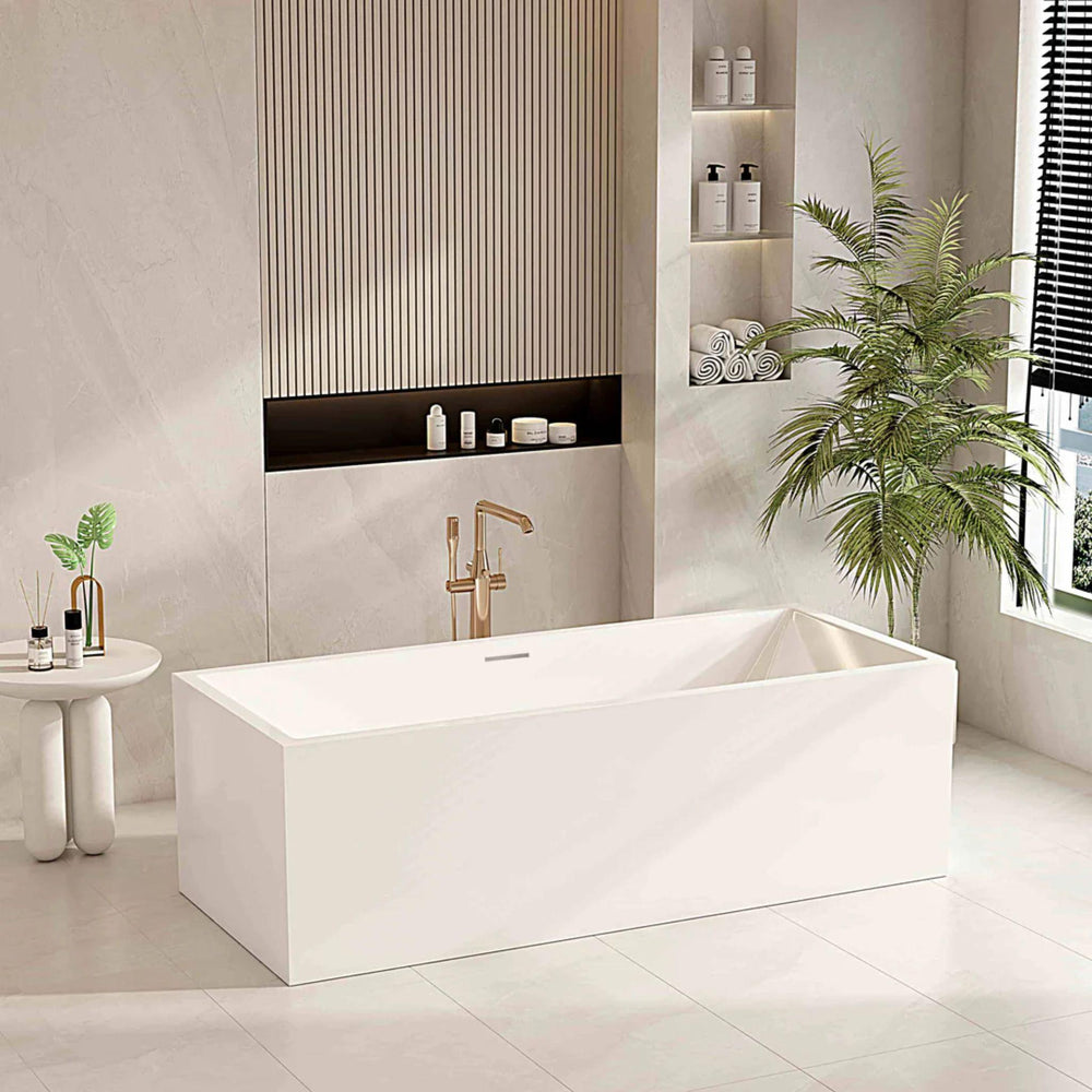 MERCIO ORTA MULTI FIT FREESTANDING BATHTUB GLOSS WHITE (AVAILABLE IN MULTIPLE SIZES)