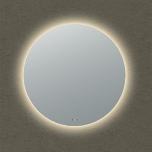 POSEIDON LUNA ROUND FRAMELESS BACKLIT LED MIRROR 3 COLOUR LIGHTS 800X800MM