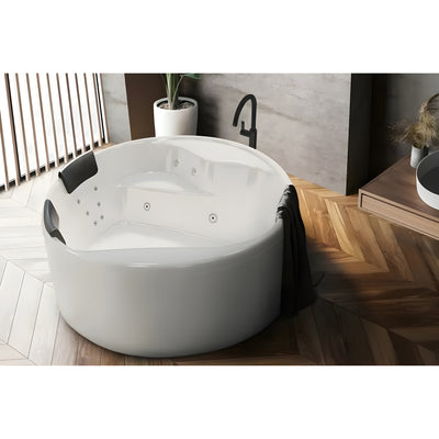 DECINA ORION FREESTANDING DOLCE VITA SPA BATHTUB GLOSS WHITE 1570MM WITH 16-JETS