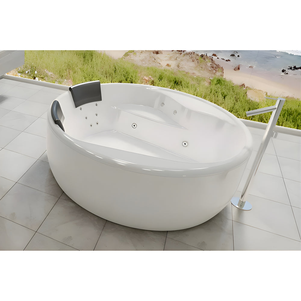 DECINA ORION FREESTANDING DOLCE VITA SPA BATHTUB GLOSS WHITE 1570MM WITH 16-JETS