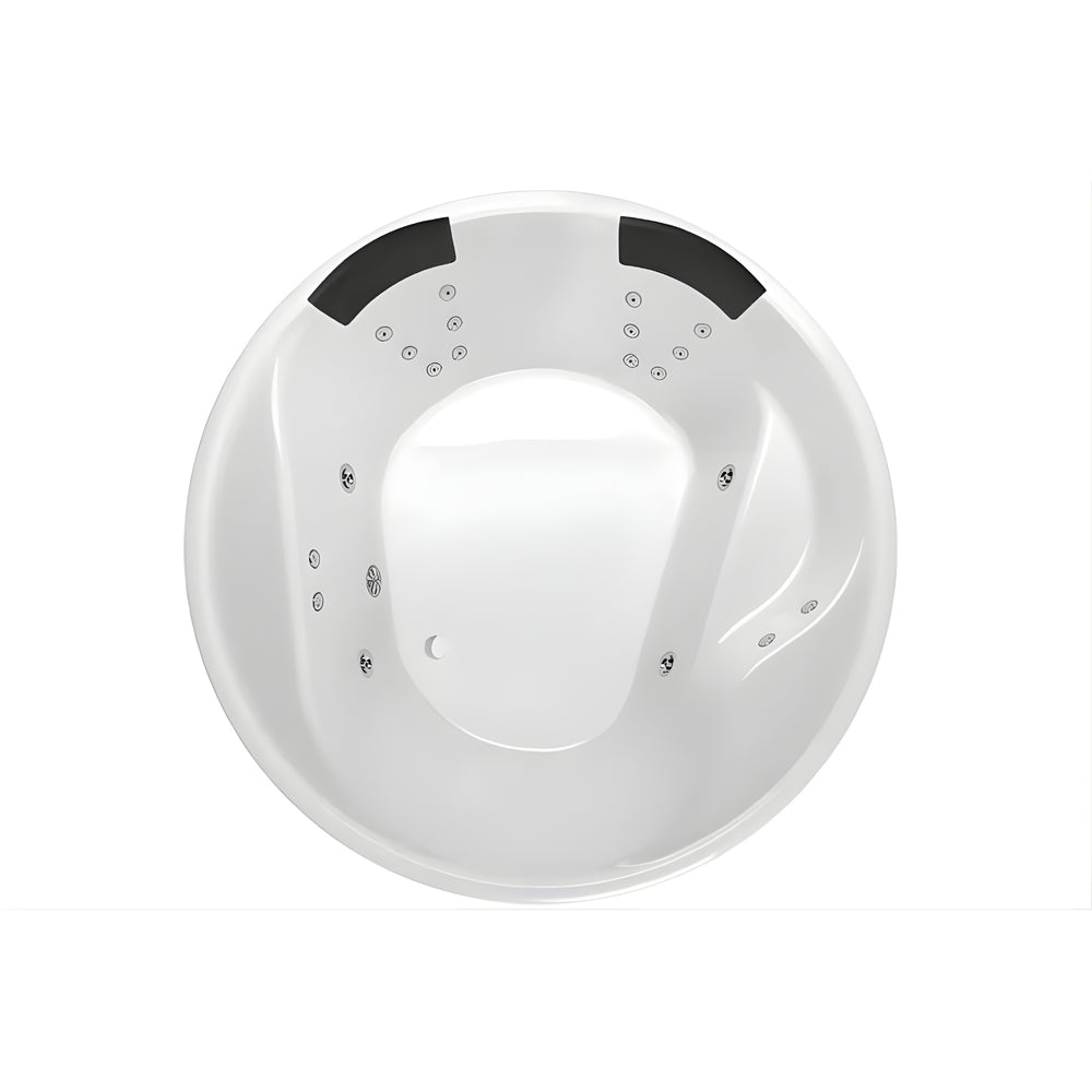 DECINA ORION FREESTANDING DOLCE VITA SPA BATHTUB GLOSS WHITE 1570MM WITH 16-JETS