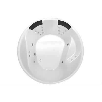 DECINA ORION FREESTANDING DOLCE VITA SPA BATHTUB GLOSS WHITE 1570MM WITH 16-JETS