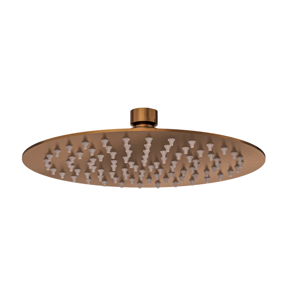 Linsol Oro Round Shower Head 200mm Aged Bronze