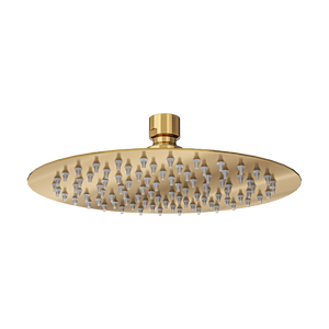Linsol Oro Round Shower Head 200mm Brushed Brass