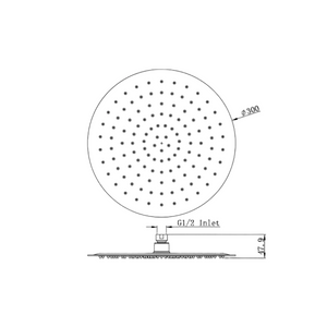 Linsol Oro Round Shower Head 300mm