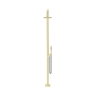 BELLA VISTA MICA GOOSENECK FREESTANDING OUTDOOR SHOWER 2415MM FRENCH GOLD