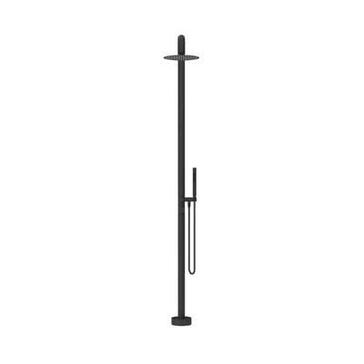 BELLA VISTA MICA SOFT-SQUARE FREESTANDING OUTDOOR SHOWER 2325MM BLACK