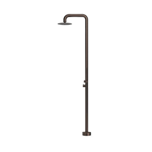 BELLA VISTA MICA SOFT-SQUARE FREESTANDING OUTDOOR SHOWER 2325MM DUSK BRONZE