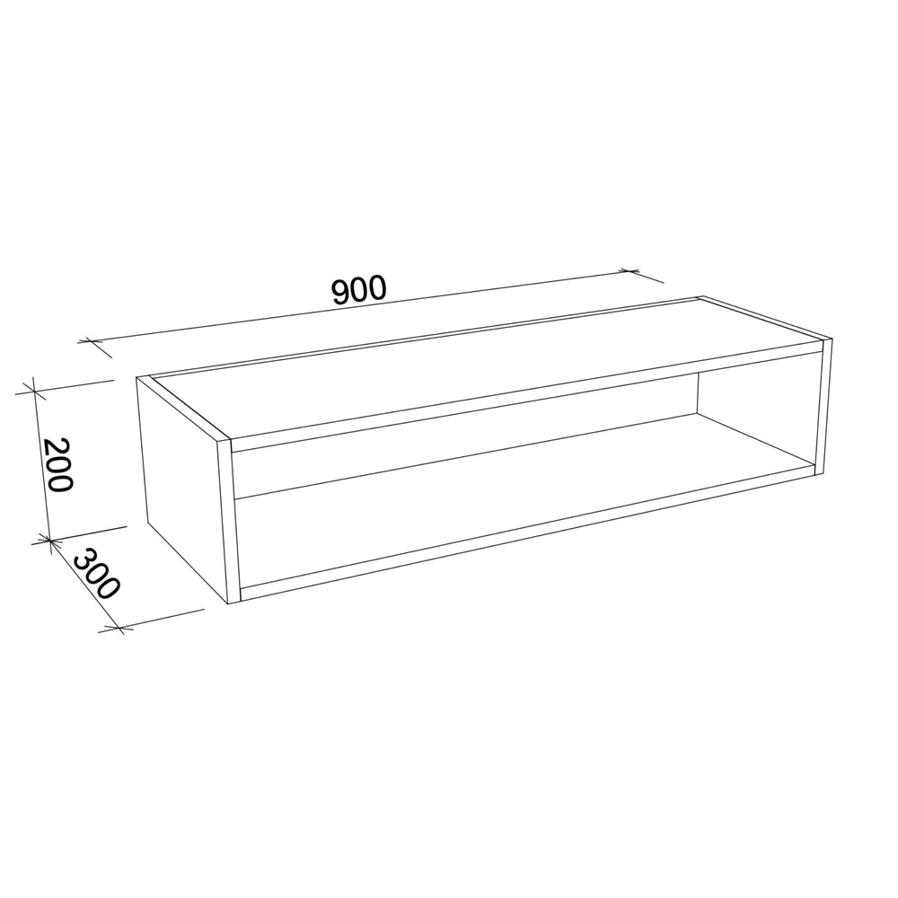 TIMBERLINE CUSTOM LAUNDRY OPEN SHELF CABINET 900MM