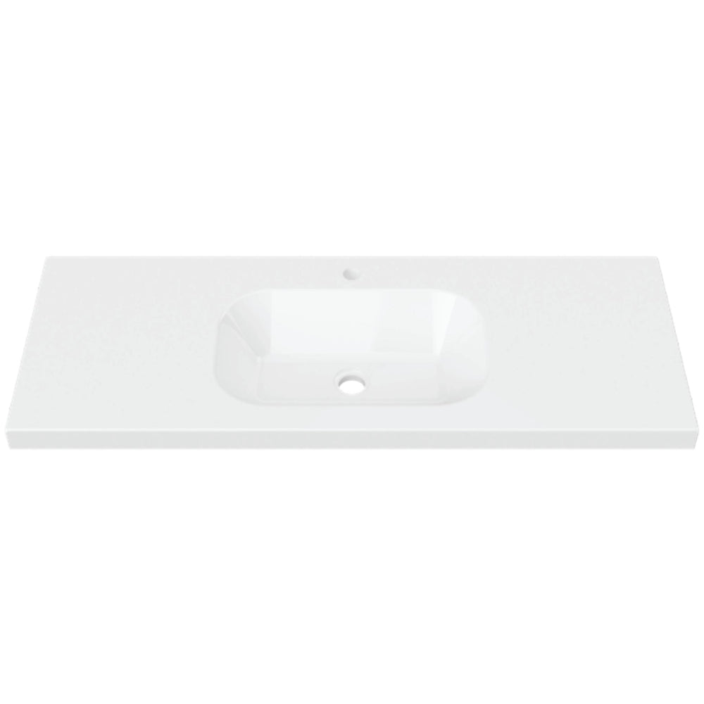 DUROCLASS OLYMPIC STADIUM GLOSS WHITE SINGLE BOWL UNDERMOUNT VANITY TOP (MULTIPLE SIZES AVAILABLE)