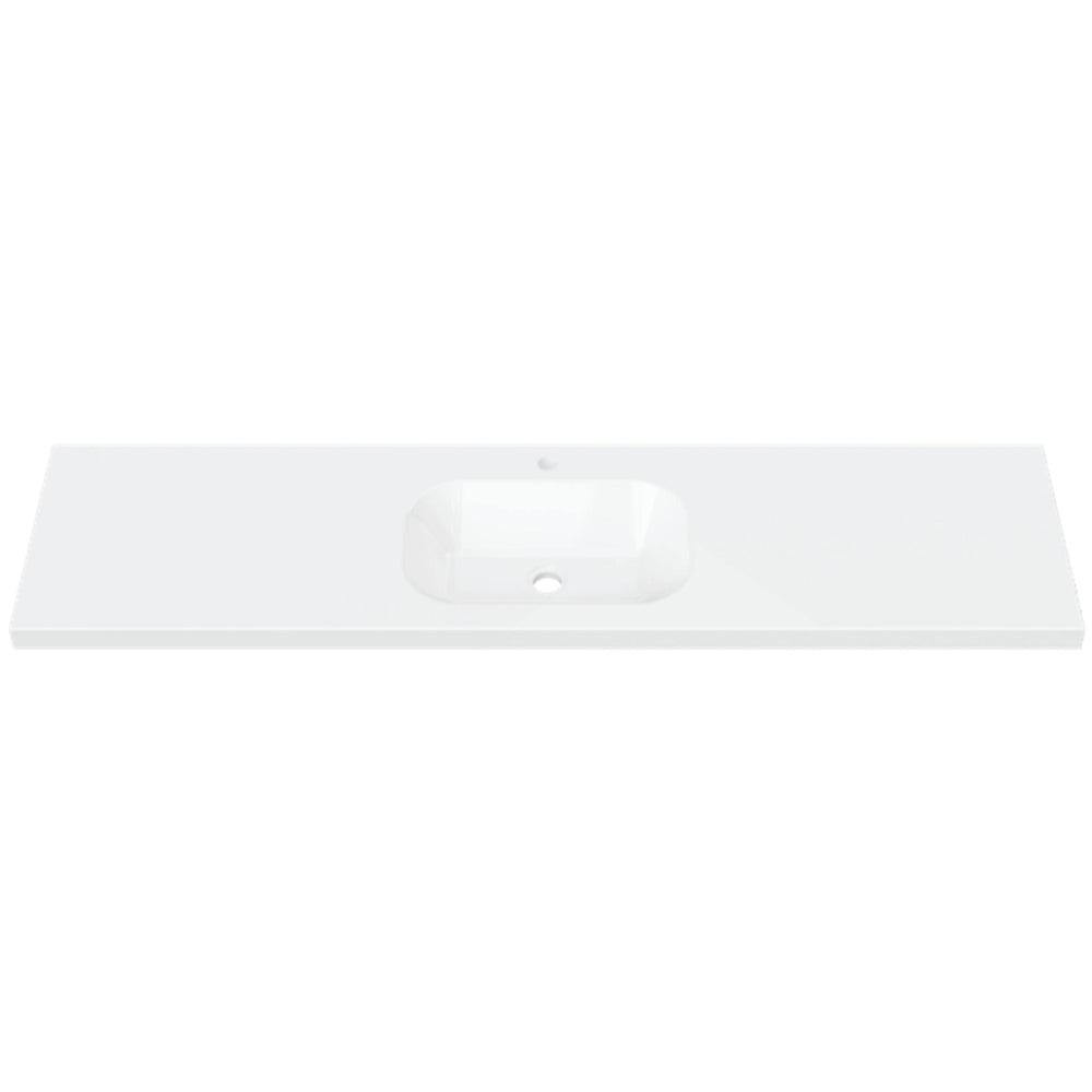 DUROCLASS OLYMPIC STADIUM GLOSS WHITE SINGLE BOWL UNDERMOUNT VANITY TOP (MULTIPLE SIZES AVAILABLE)