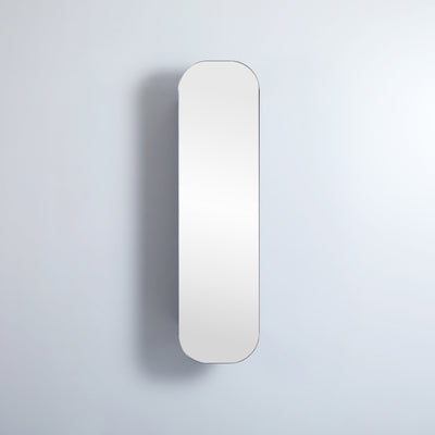 CETO OLIVIA MATTE BLACK TALL BOY MIRROR SHAVING CABINET 400X1500MM