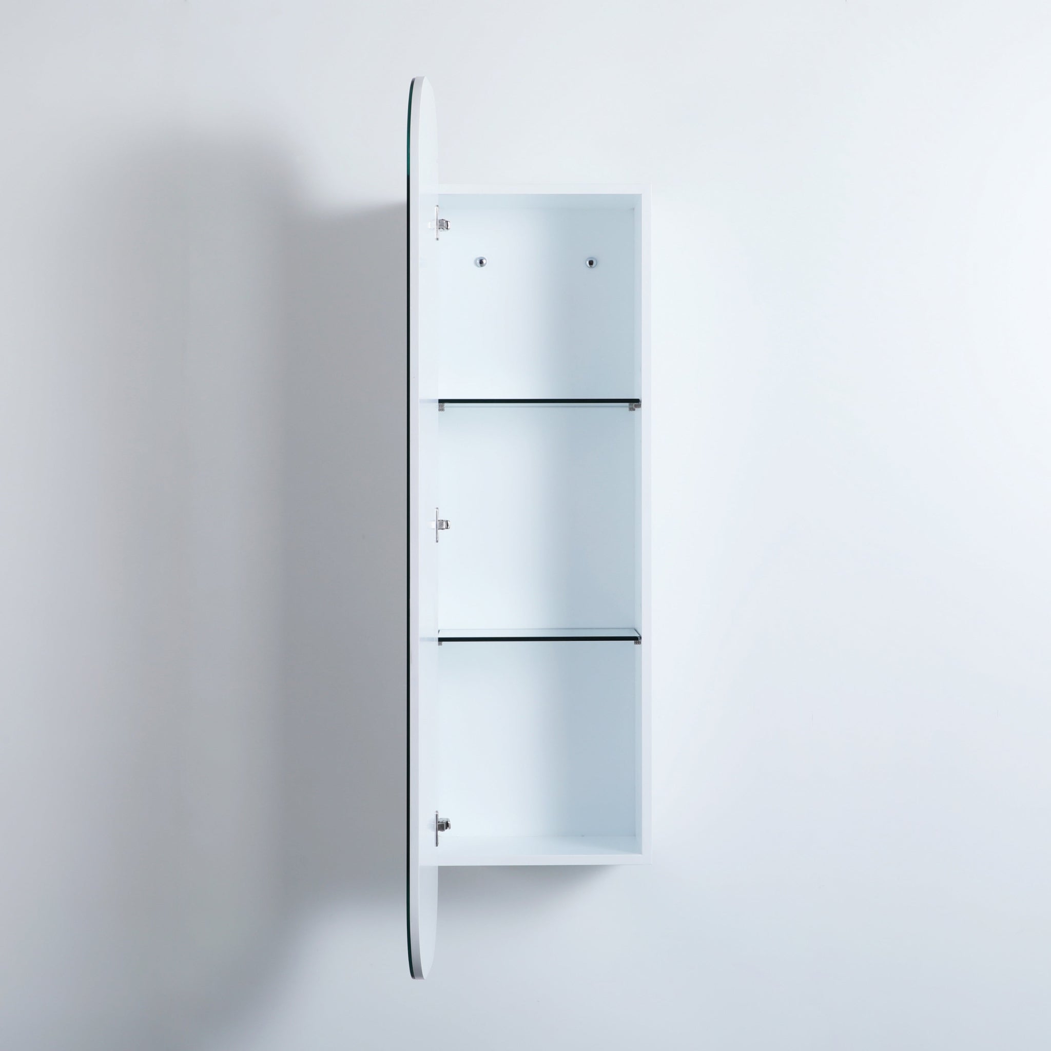 CETO OLIVIA MATTE WHITE TALL BOY MIRROR SHAVING CABINET 400X1500MM