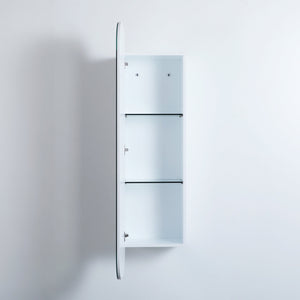 CETO OLIVIA MATTE WHITE TALL BOY MIRROR SHAVING CABINET 400X1500MM