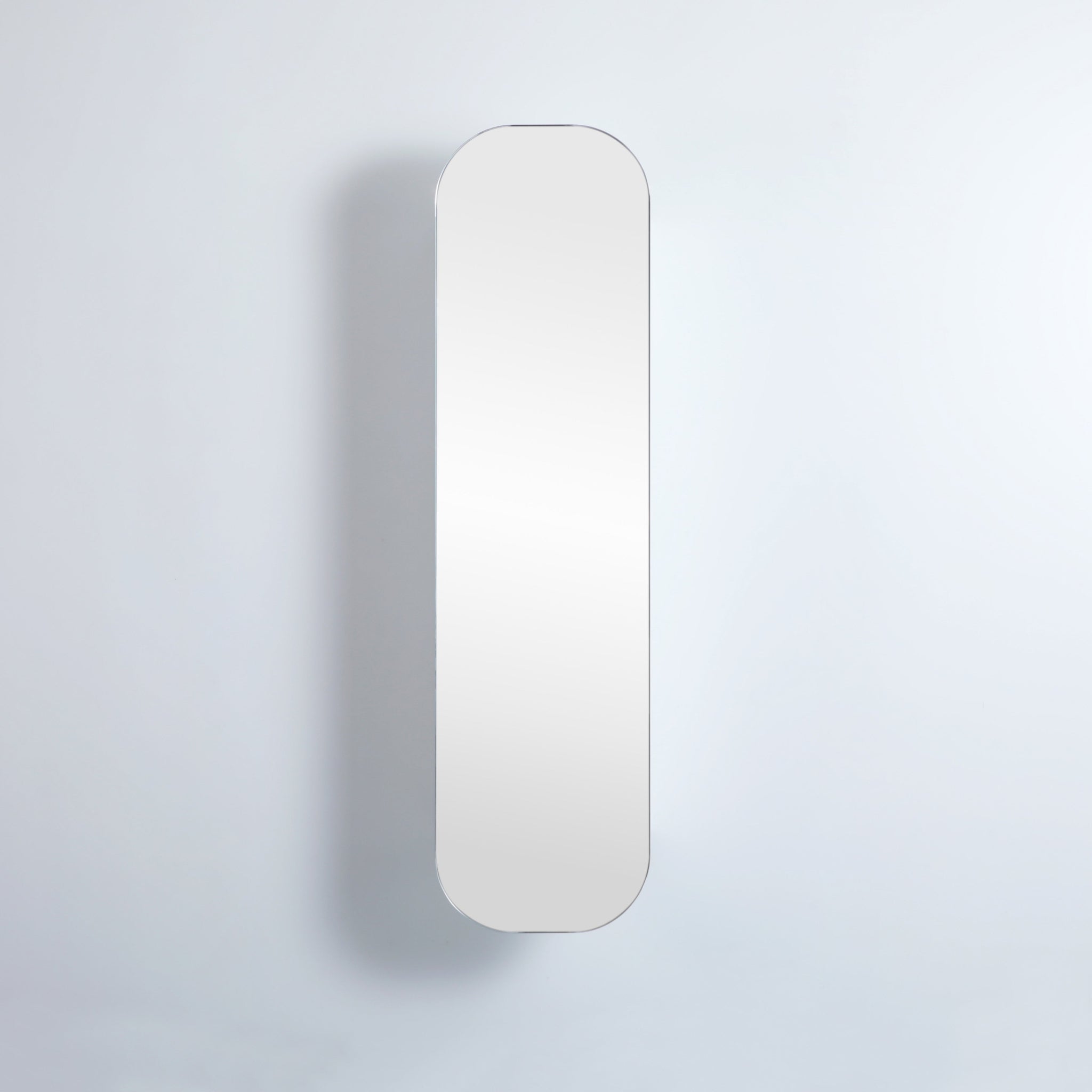 CETO OLIVIA MATTE WHITE TALL BOY MIRROR SHAVING CABINET 400X1500MM