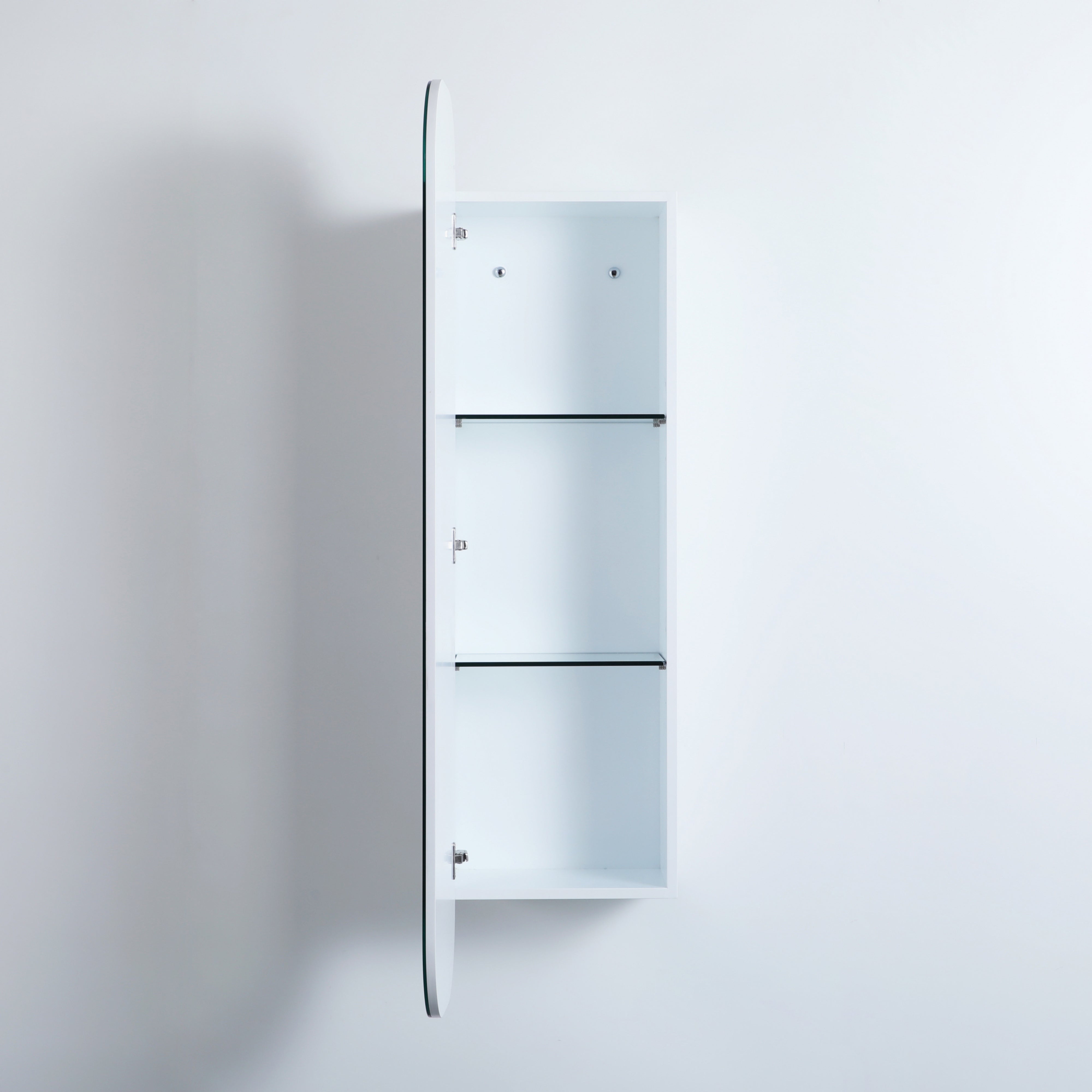 CETO OLIVIA MATTE WHITE TALL BOY MIRROR SHAVING CABINET 400X1500MM