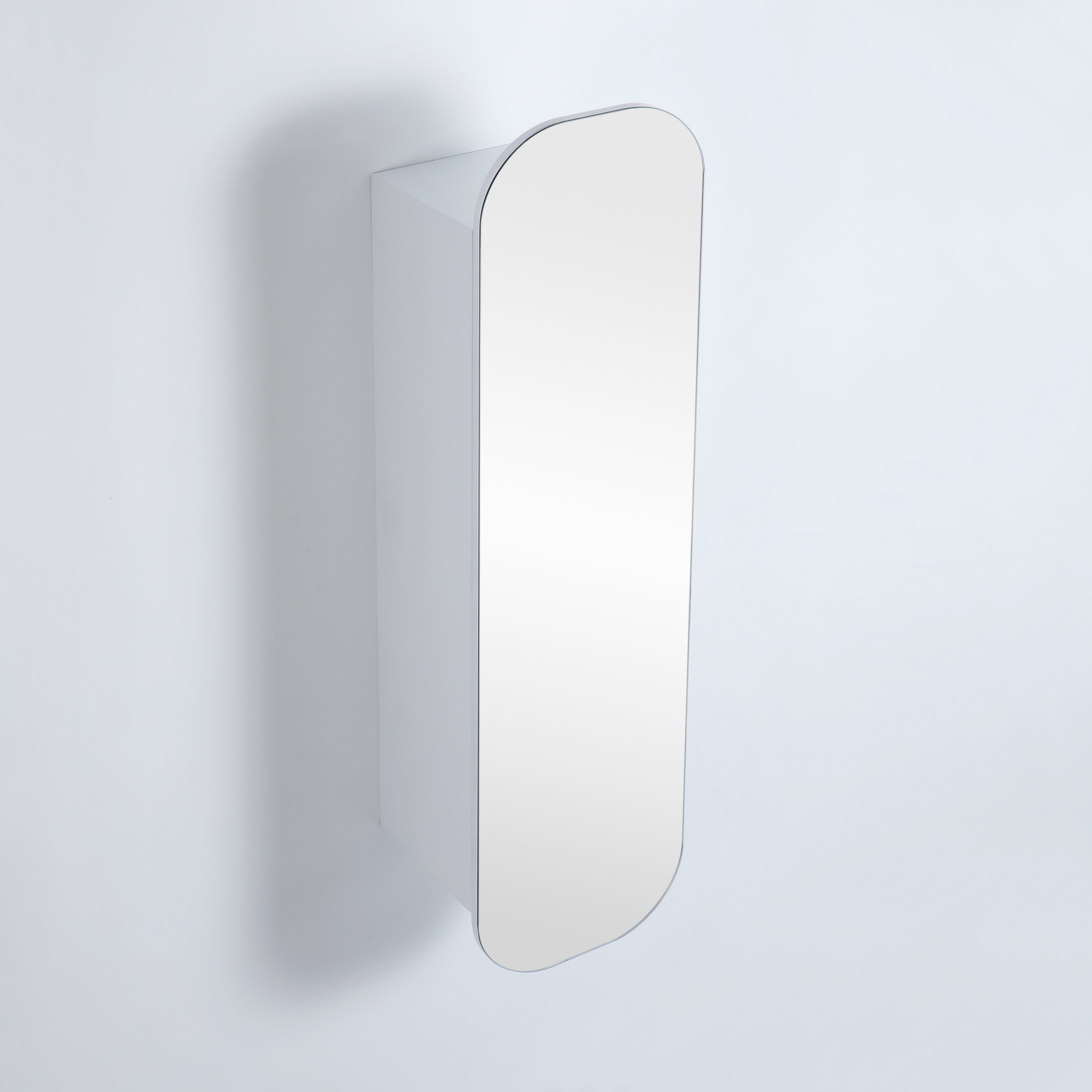 CETO OLIVIA MATTE WHITE TALL BOY MIRROR SHAVING CABINET 400X1500MM