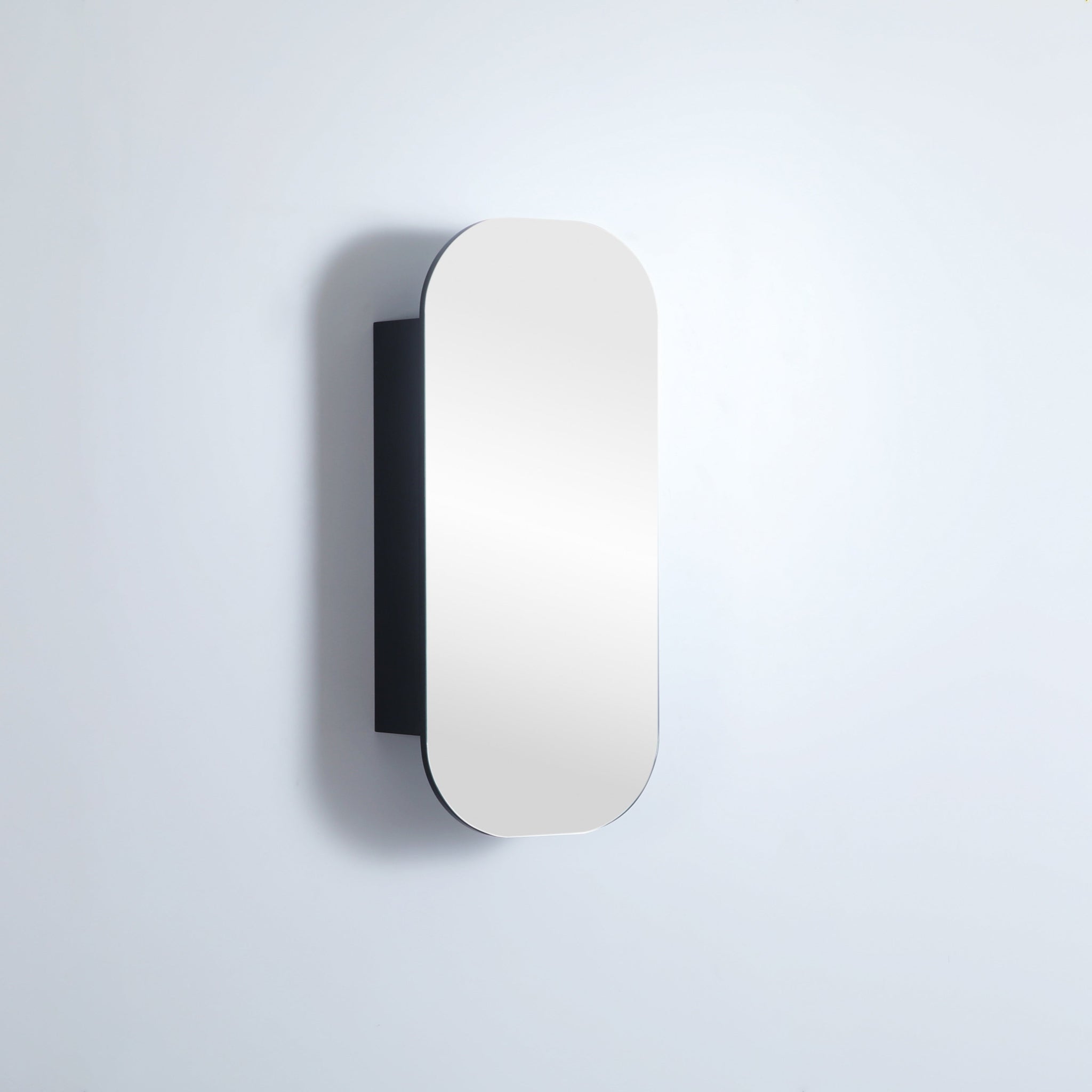 CETO OLIVIA MATTE BLACK MIRROR SHAVING CABINET 400X900MM