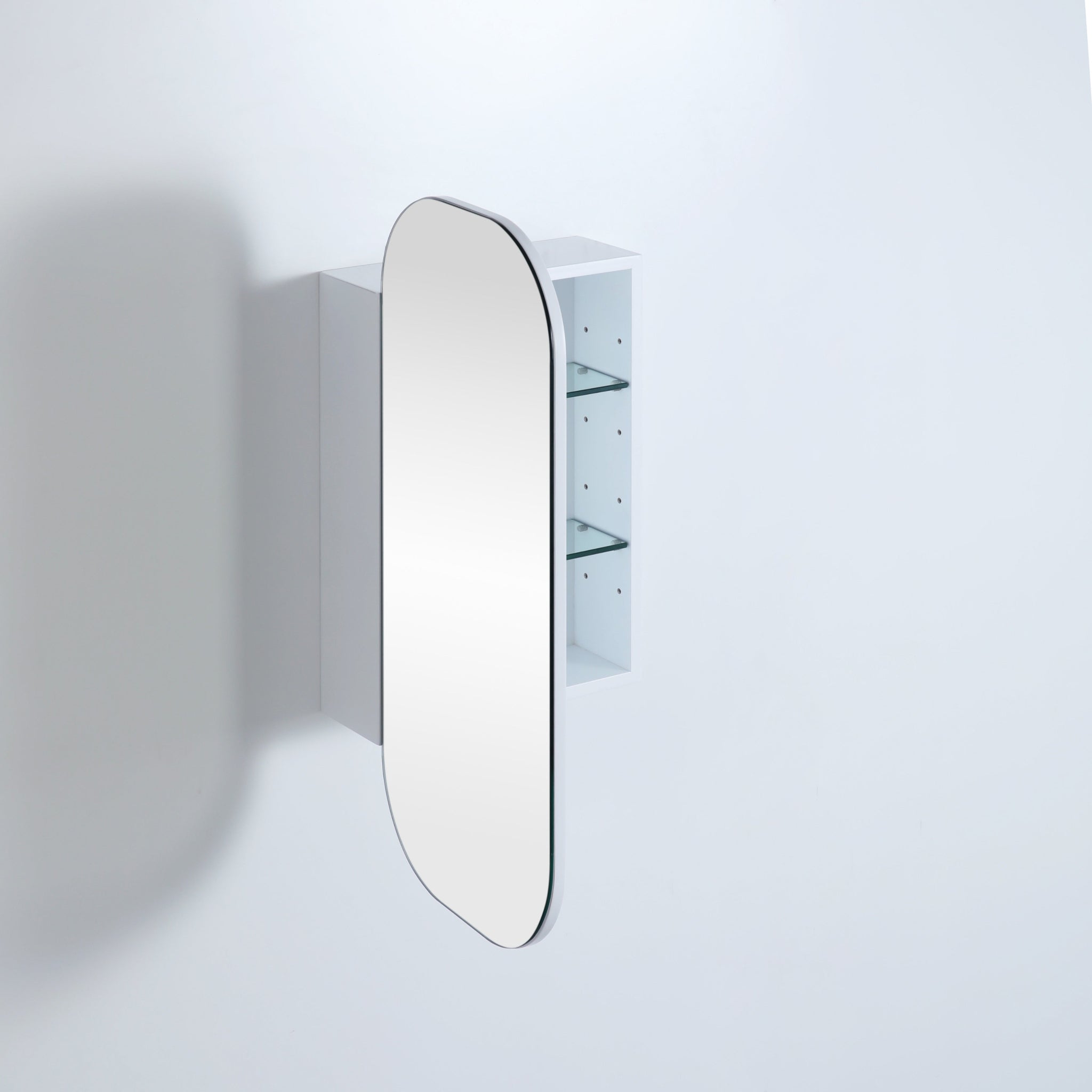 CETO OLIVIA MATTE WHITE MIRROR SHAVING CABINET 400X900MM