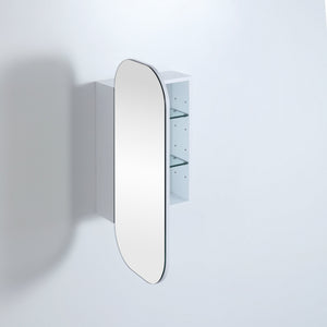 CETO OLIVIA MATTE WHITE MIRROR SHAVING CABINET 400X900MM