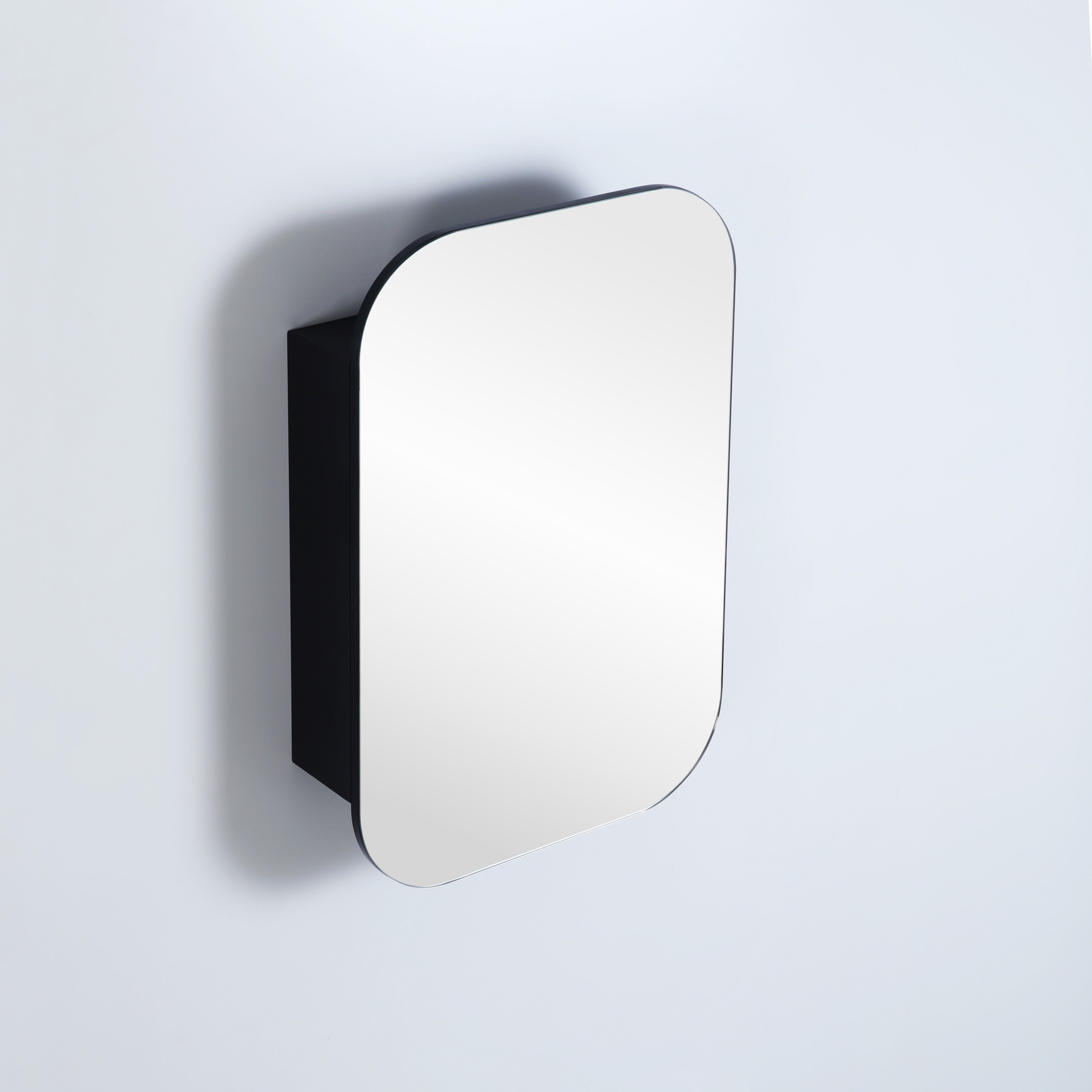 CETO OLIVIA MATTE BLACK MIRROR SHAVING CABINET 600X900MM