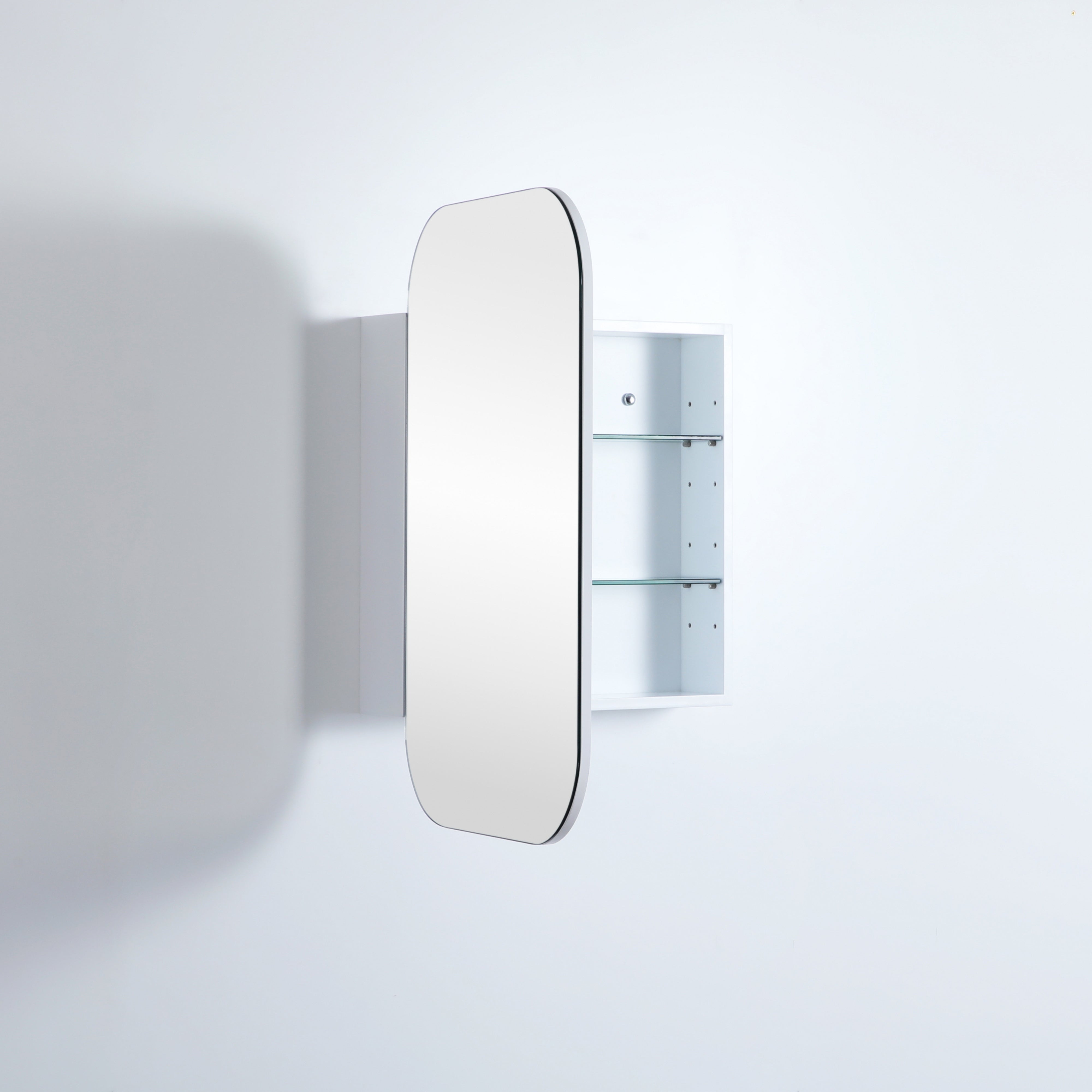 CETO OLIVIA MATTE WHITE MIRROR SHAVING CABINET 600X900MM