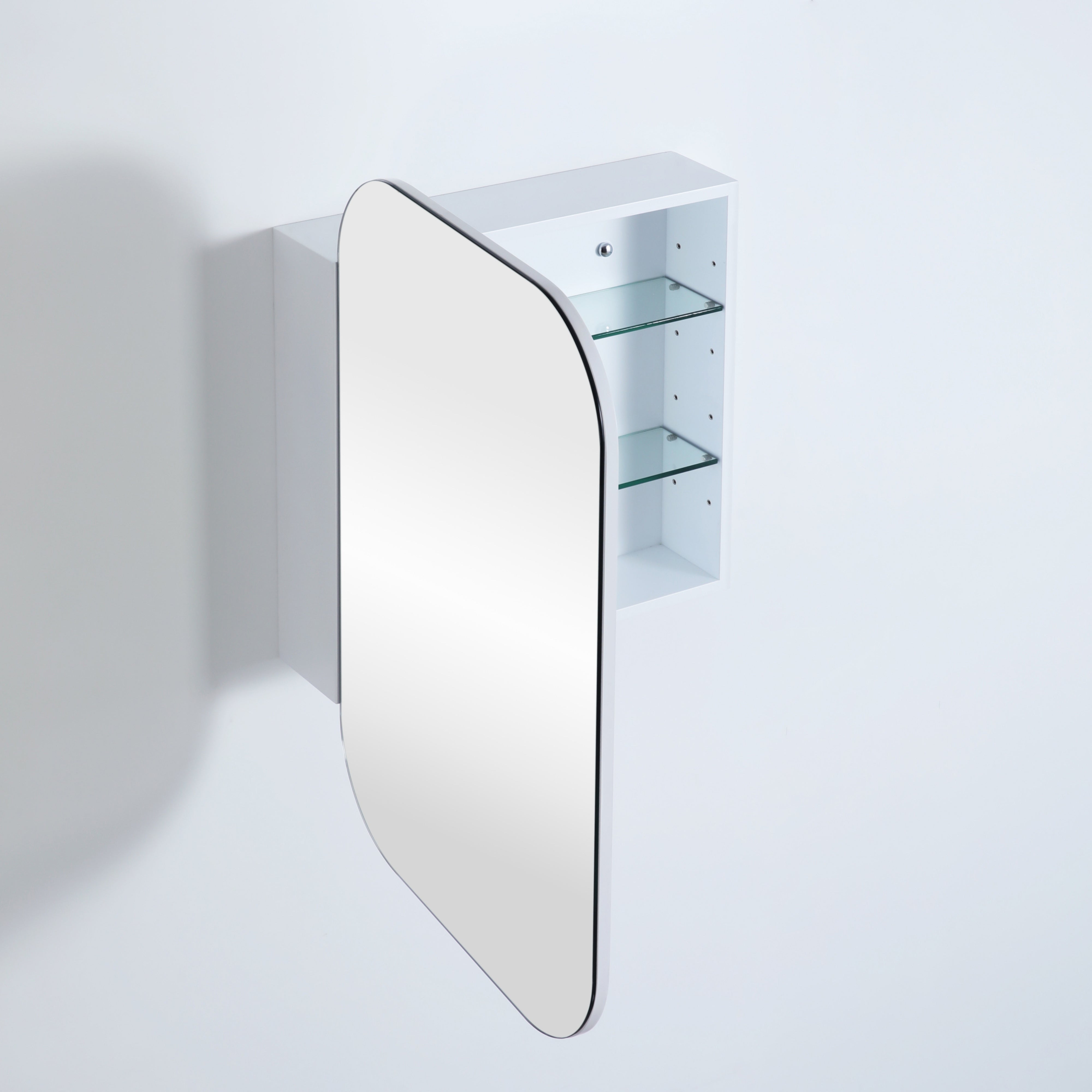 CETO OLIVIA MATTE WHITE MIRROR SHAVING CABINET 600X900MM