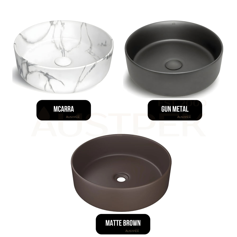 OTTI RADIUS ROUND BASIN GUN METAL 360MM